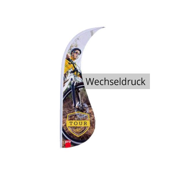 Beachflag Waveflag Wechseldruck