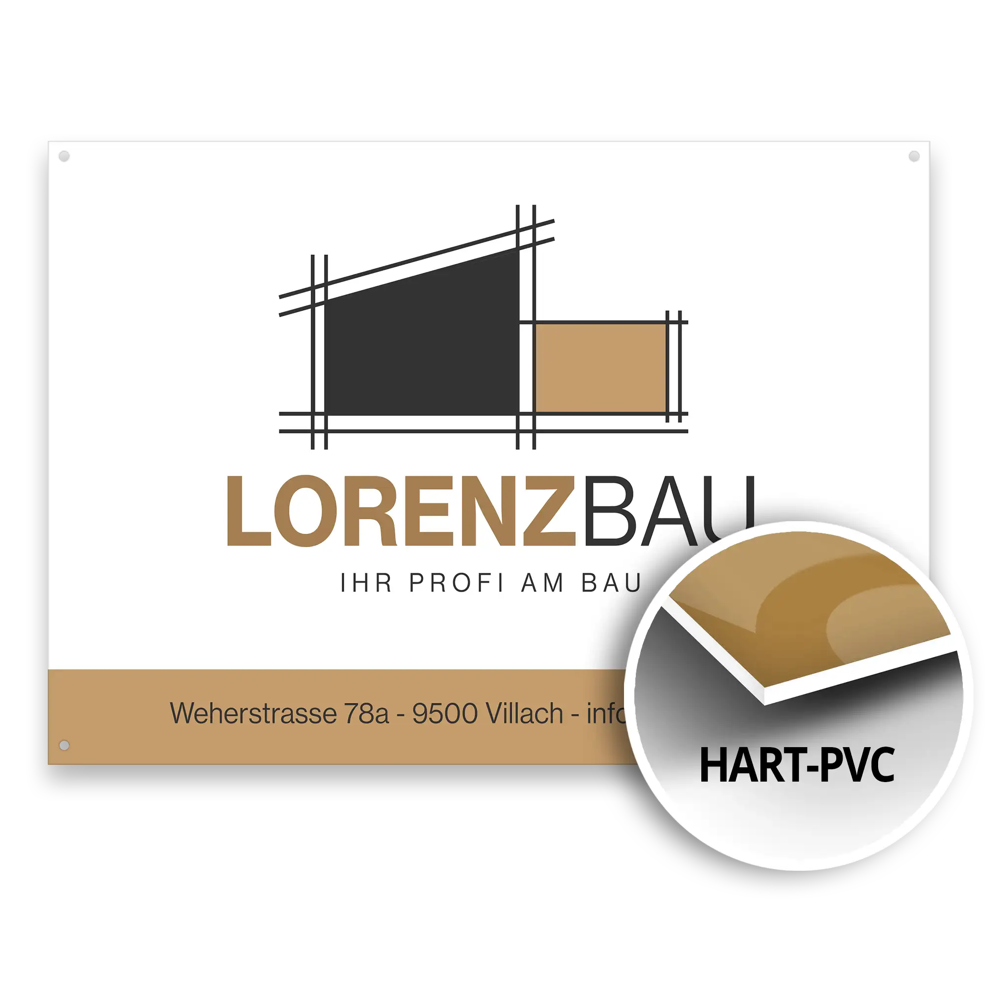 Baustellentafel Hart PVC